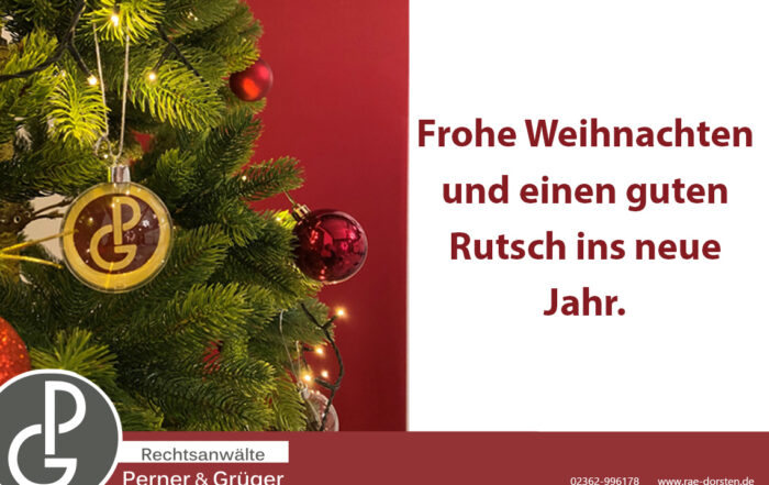 Grafik Weihnachtsgruß Rechtsanwälte Perner und Grüger in Dorsten