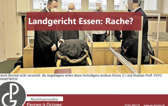 Strafverteidiger PErner beim Landgericht Essen im Strafprozess am 03.02.2020