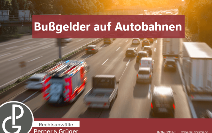 Bußgelder auf Autobahnen und Kraftfahrtstraßen