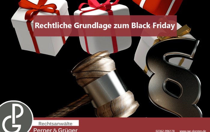 Black Friday und die rechtlichen Hintergründe von Perner & Grüger aus Dorsten