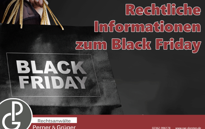 Rechtliches rund um den Black Friday von den Rechtsanwälten Perner & Grüger aus Dorsten