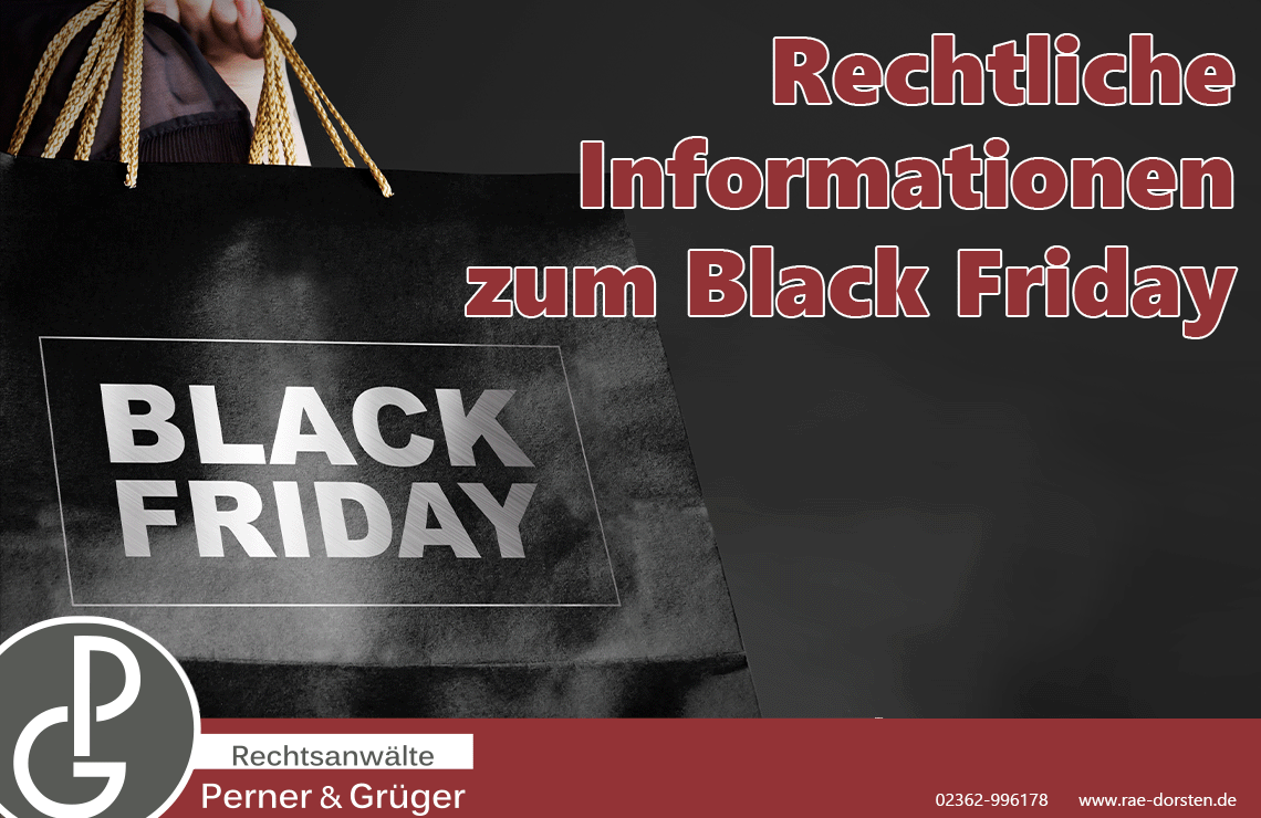 Rechtliches rund um den Black Friday von den Rechtsanwälten Perner & Grüger aus Dorsten