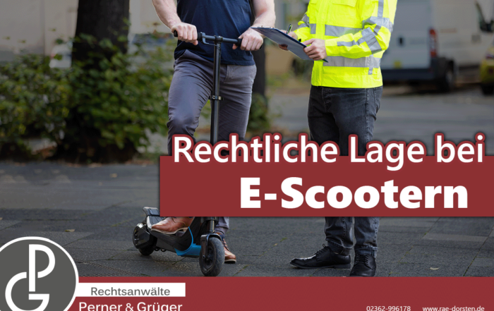 Wie sieht eigentlich die rechtliche Lage bei E-Scootern aus? Erklärt von den Fachanwälten Perner & Grüger